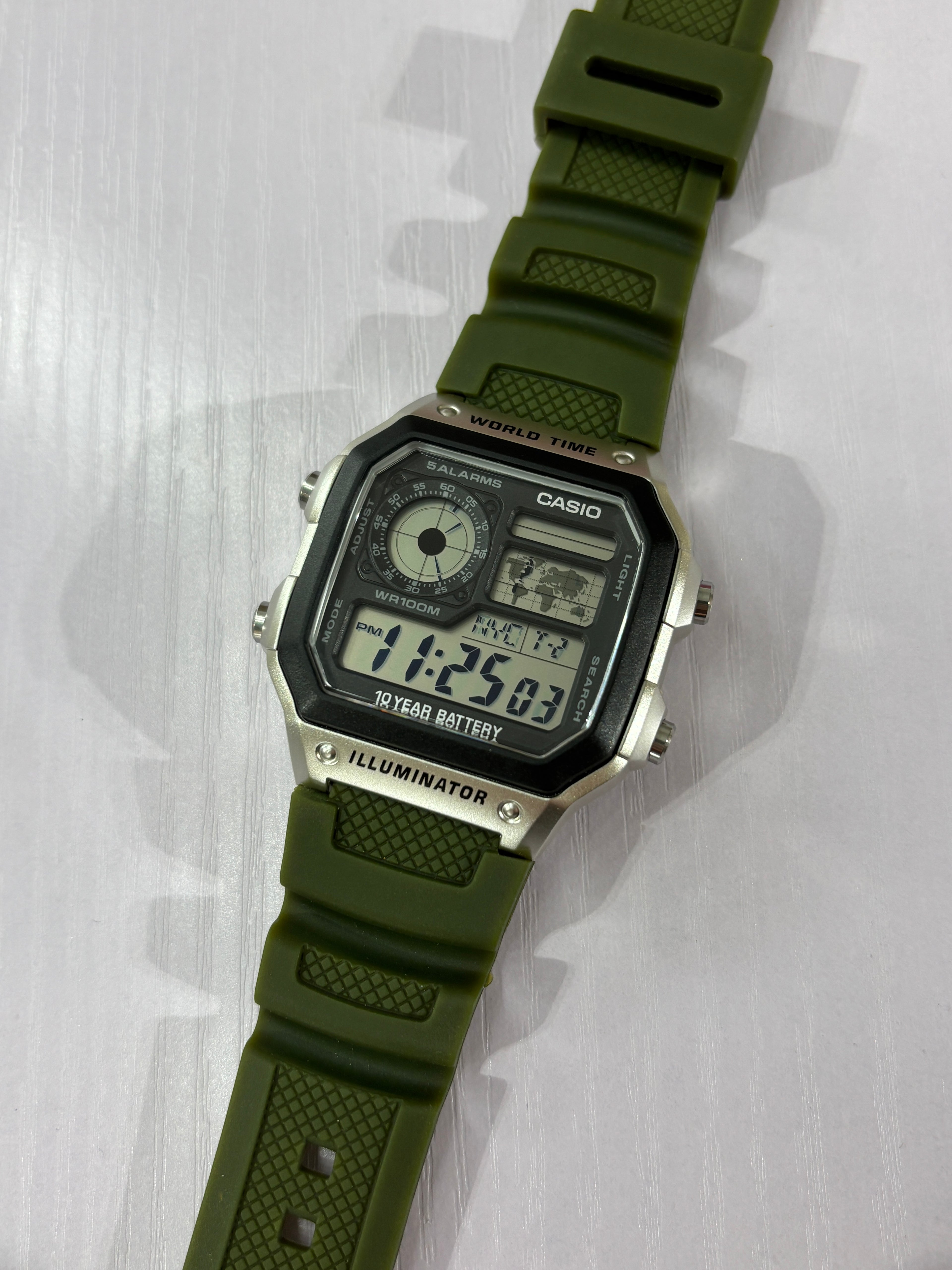 Casio AE1200 Replacement Rubber Strap | Multiple Colours