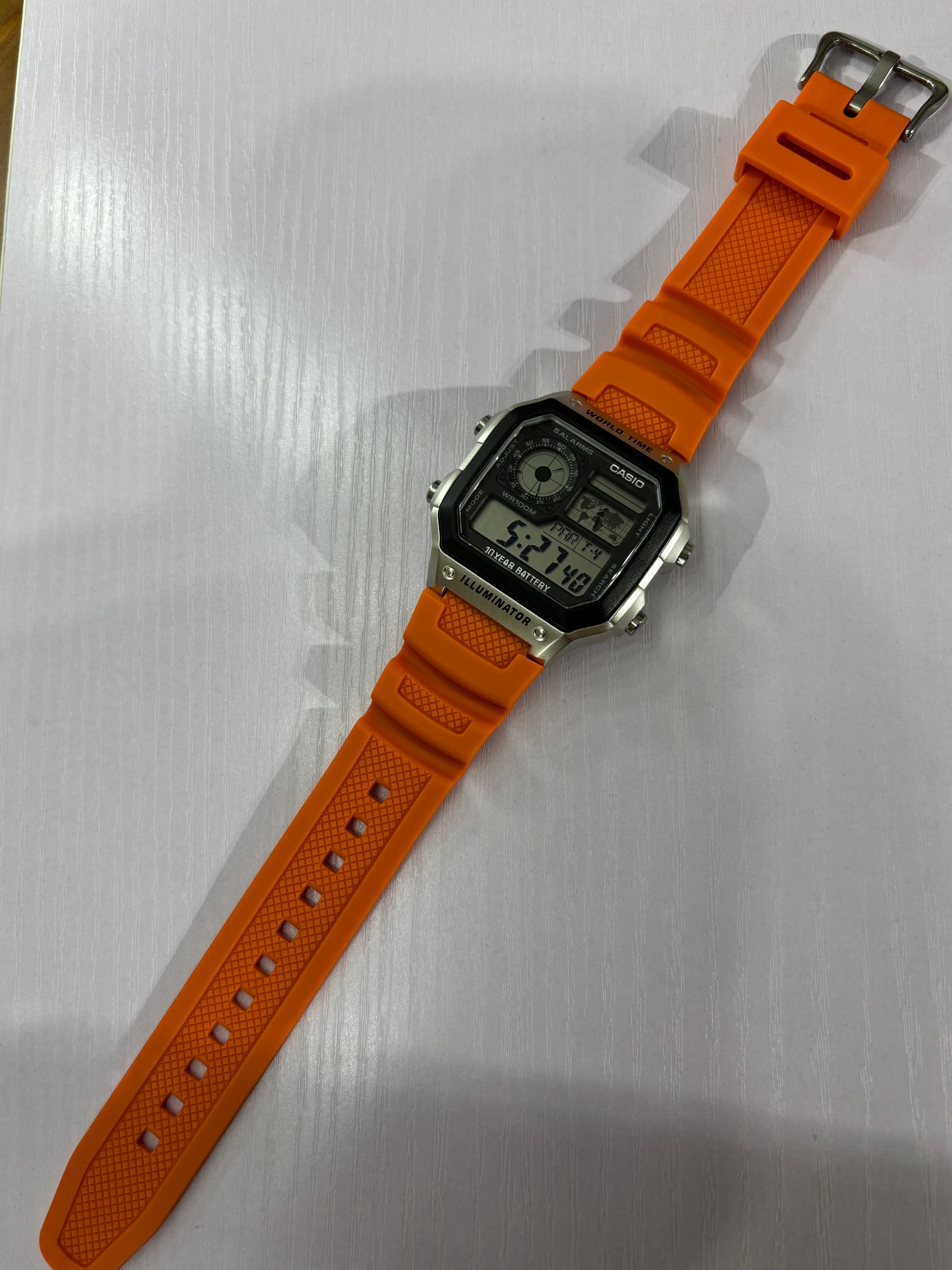 Casio AE1200 Replacement Rubber Strap | Multiple Colours
