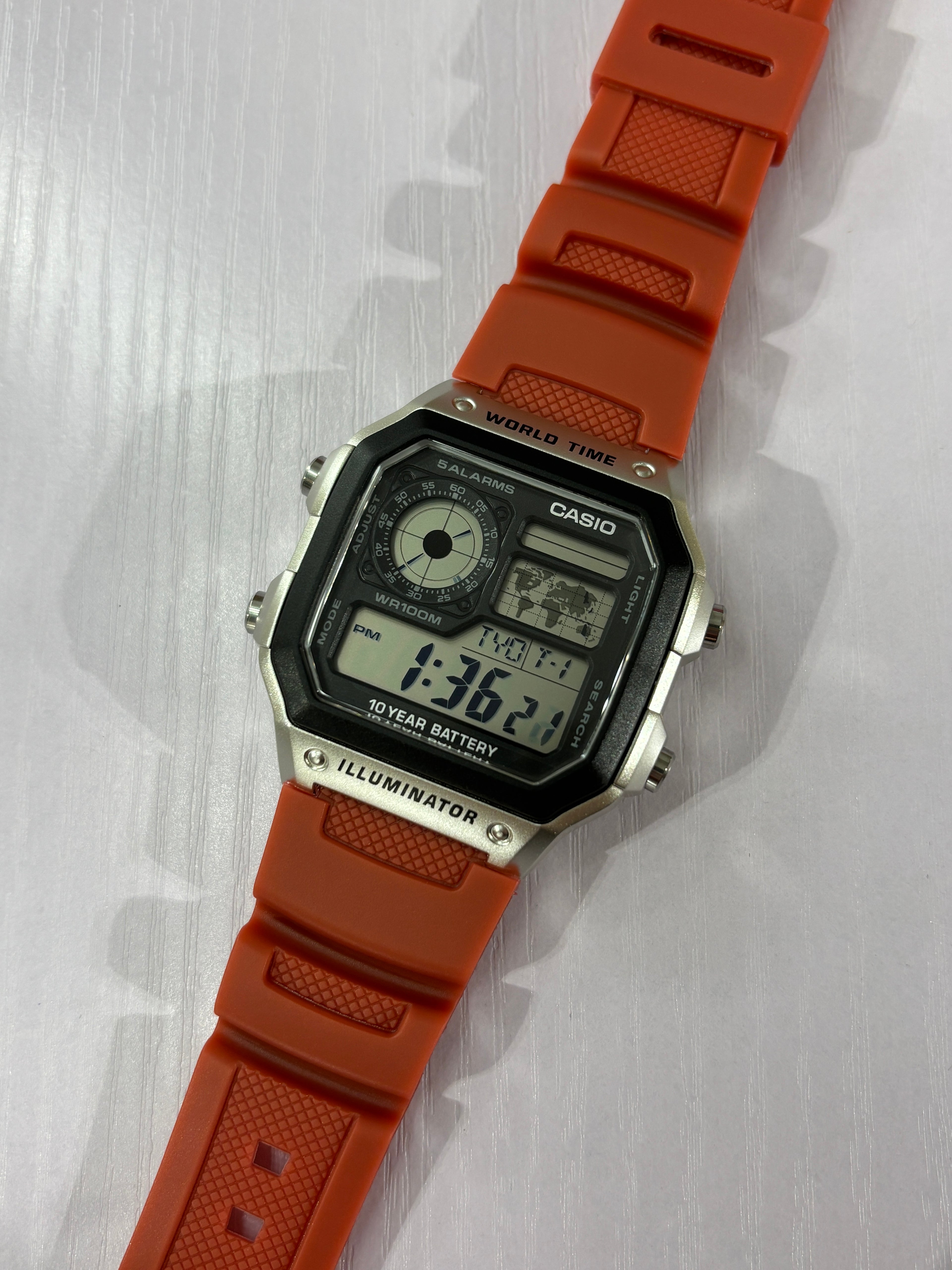 Casio AE1200 Replacement Rubber Strap | Multiple Colours