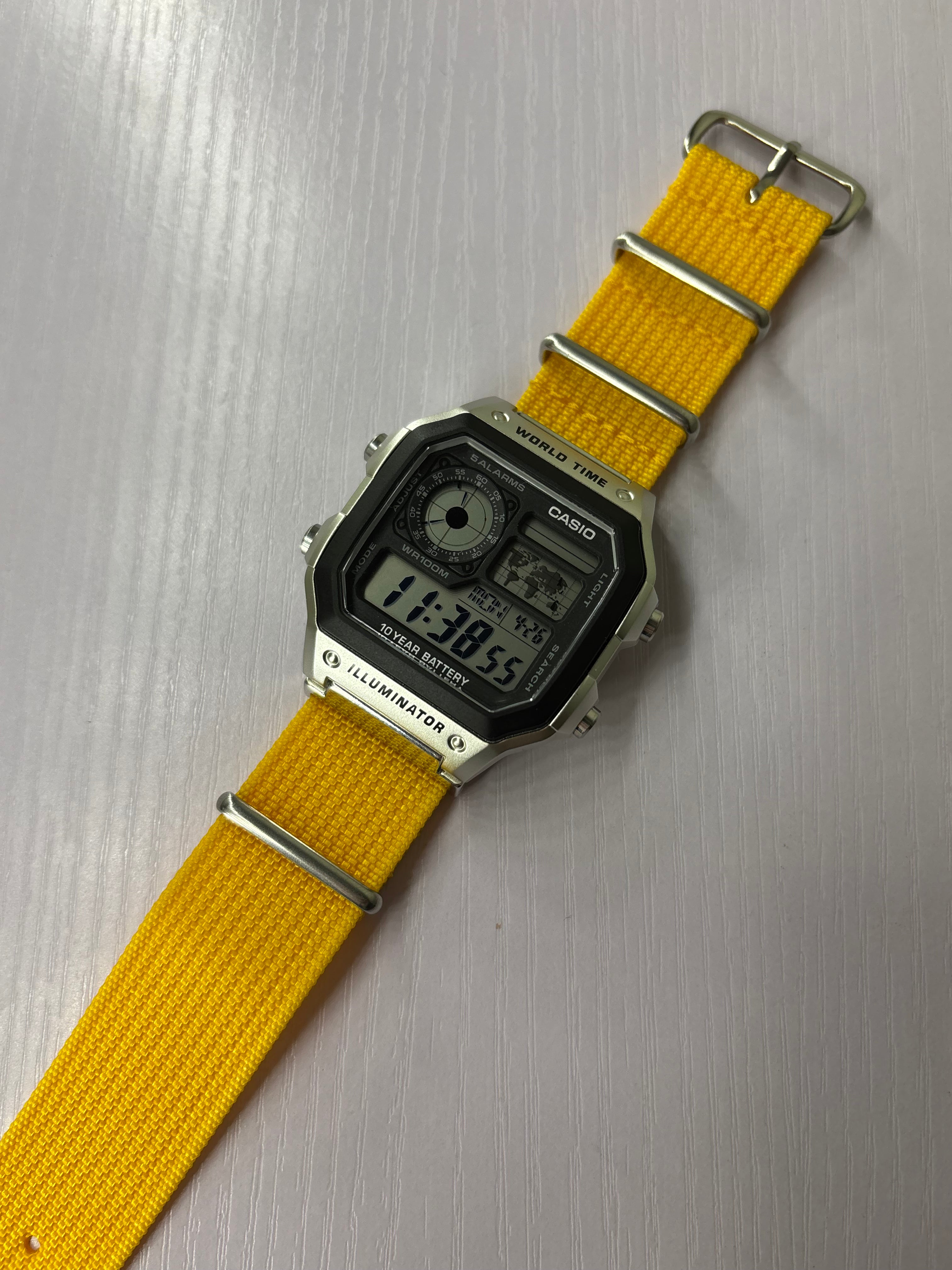 Casio AE1200 NATO Strap Conversion Kit | Lug Adaptors & Strap - Multiple Colour Options