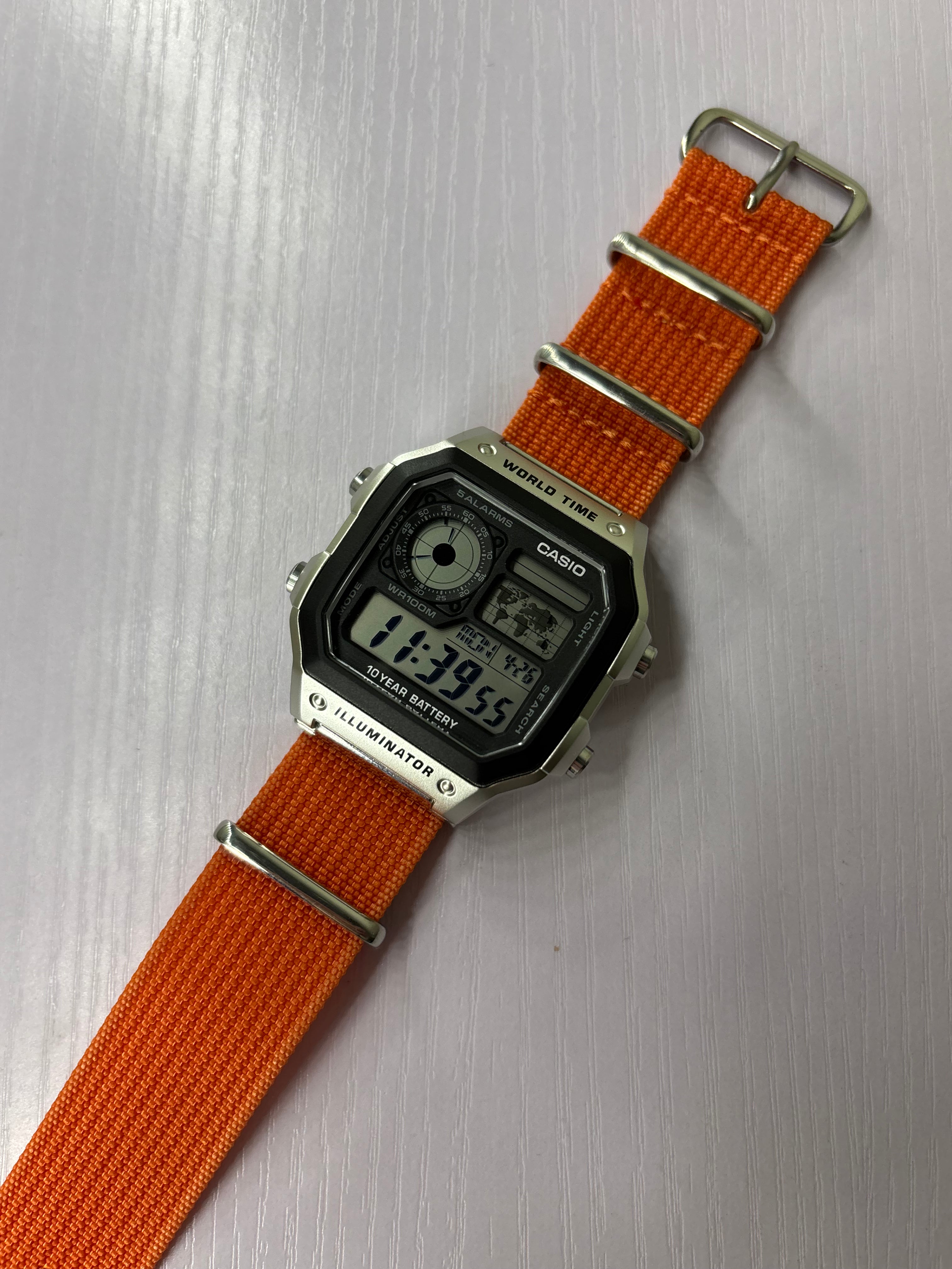 Casio AE1200 NATO Strap Conversion Kit | Lug Adaptors & Strap - Multiple Colour Options