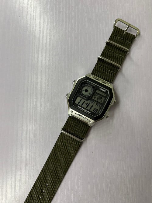 Casio AE1200 NATO Strap Conversion Kit | Lug Adaptors & Strap - Multiple Colour Options